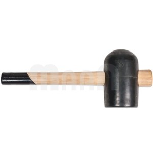 MŁOTEK GUMOWY CZARNY 900G  RĄCZKA DREWNIANA