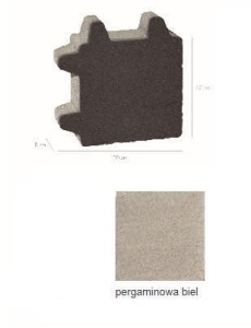 Kostka LIBET VERTIGO Pergaminowa Biel Grubość 8cm