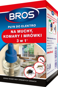 BROS PŁYN DO ELEKTRO NA MUCHY,KOMARY,MRÓWKI 3w1  30ML