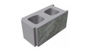 TEKNOAMERBLOK PUSTAK ŁUPANY DWUSTRONNIE 390x190x180 SZARY A-PO19/2