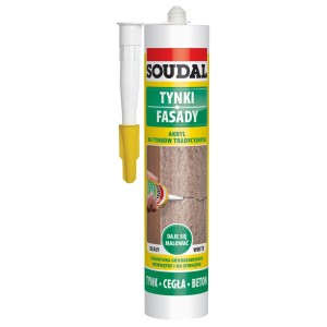 SOUDAL AKRYL TYNKI I FASADY BIAŁY 280 ML