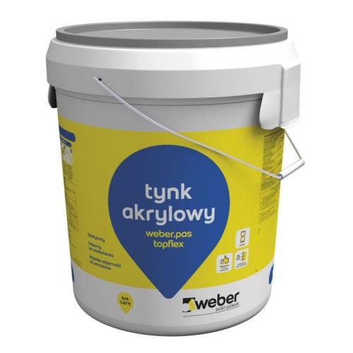 Tynk akrylowy weber.pas topflex baranek 1,5 mm 30 kg