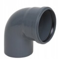 Kolano kanalizacyjne 110/45 szare
