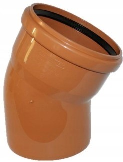 Kolano kanalizacyjne 160/45 pomarańczowe